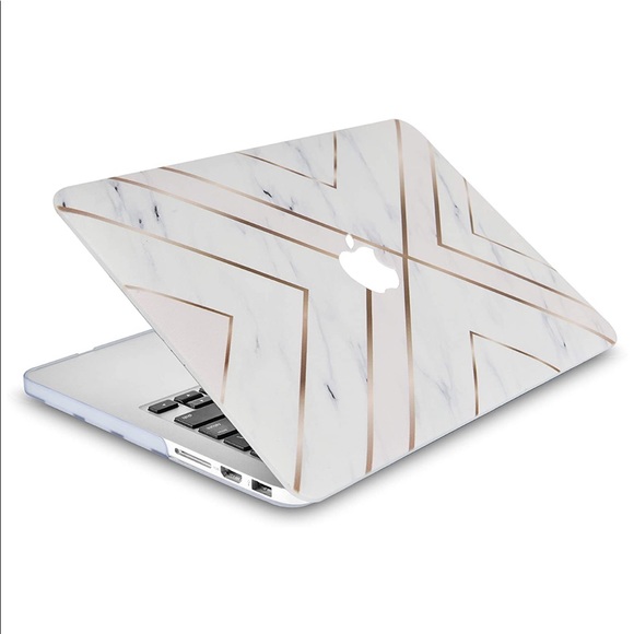 MacBook Pro 13" Marble Gold Stripe Hard Case Cover - Picture 2 of 5